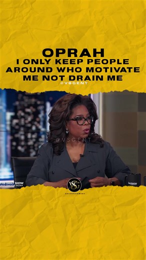 @oprah I only keep people around who motivate me not drain me. #oprah 🎥 @thedailyshow