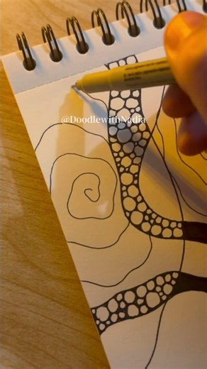 Zentangle Doodle Tutorial Day 373 😻 #doodlewithnadia #shorts #art #drawing #zentanglesart