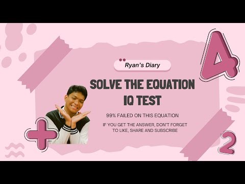 ARE YOU GENIUS? IQ TEST FIX THE EQUATION 99% FAIL