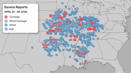 Severe weather targets South Tuesday with hail, winds, tornadoes, flooding rain