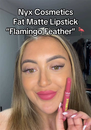 💋 Lip swatching the NYX Fat Matte Smooth Color Lipstick in Flamingo Feather 🦩 A warm pink that’s creamy, lightweight, and gives a soft blurred matte finish — perfect for brightening up your look ✨ #NYXFatMatteSmoothColorLipstick #NYXProfessionalMakeup #NYXFlamingoFeather #LipSwatch #MatteLipstick @NYX Professional Makeup