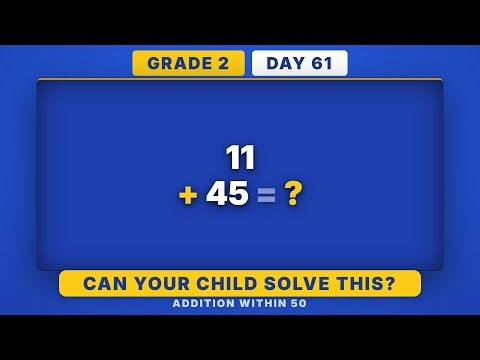 Addition Within 50 Mastery | Grade 2 Daily Math Challenge (Day 61/365)