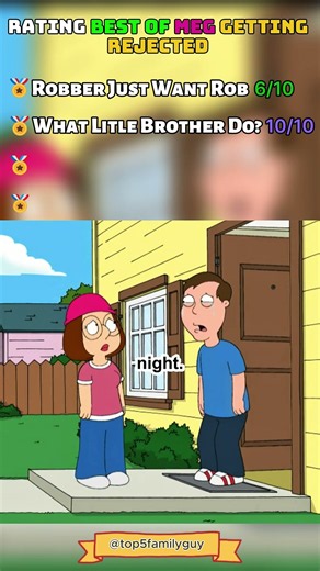RATING BEST OF MEG GETTING REJECTED #shorts #familyguy #funny