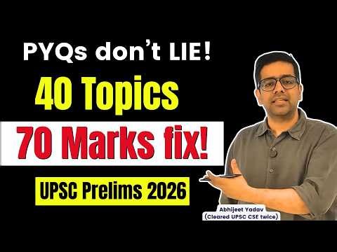 40 High Yield Topics for UPSC Prelims 2026