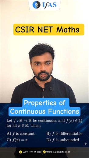 Properties of Continuous Functions | Real Analysis | CSIR NET Maths