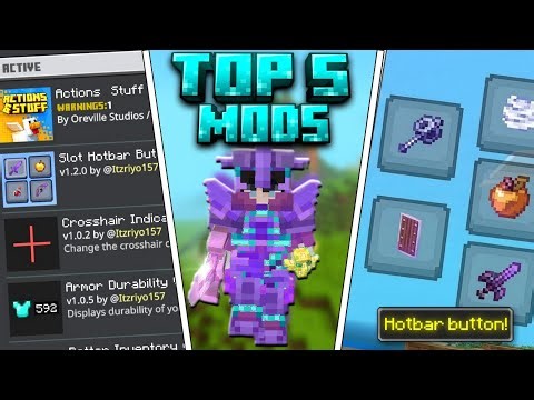 TOP 5 MCPE Mods Every Minecraft Player have!! | 1.26+/Bedrock