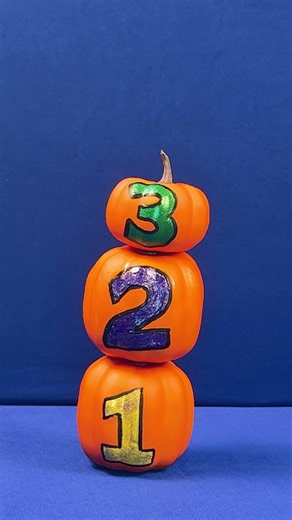 Learning The Numbers with PUMPKINS! 🎃 #shorts #cocomelon #DIY