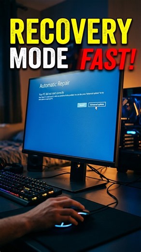 How to Get to Windows Recovery Mode FAST! #pctips #windowsrecovery #abettertech
