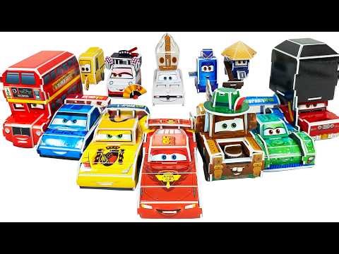 Satisfying Paper Crafts: How to Build Lightning McQueen & The Entire Piston Cup Grid