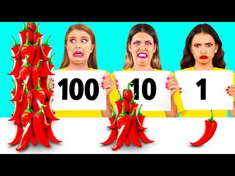 100 Layers of Food Challenge | Awesome Kitchen Tricks by Fun Fun Challenge