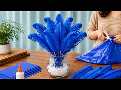 प्लास्टिक पालीथीन से फूल, गुलदस्ता बनाने का नया तरीका ||💯 plastic polythene reuse idea #flower#diy