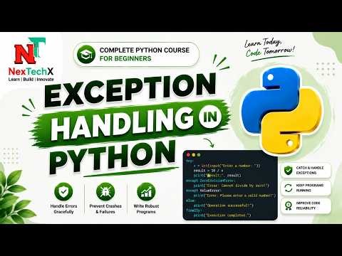 11. Python Exception Handling & Virtual Environment (venv) | Complete Tutorial for Beginners