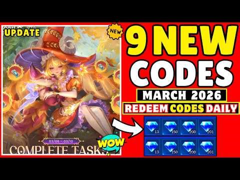 Mobile Legends Redeem codes March, 2026 - MLBB Diamond Codes + Promo Diamonds Mega Sale 2026