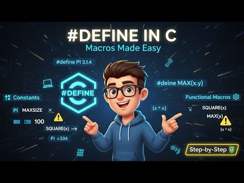 C Programming Macros Tutorial — Using #define for Functions & Constants
