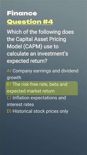 What is the CAPM? #finance #quiz