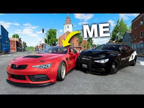 Getting SMASHED by cops in BeamNG...