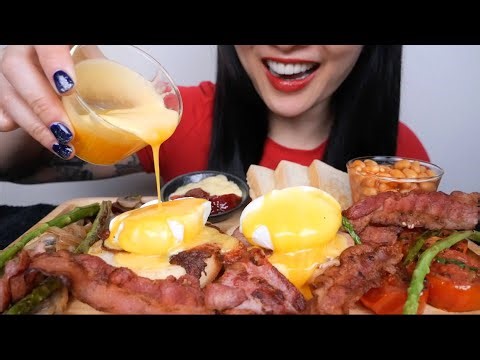 EGGS BENEDICT (BREAKFAST OF A CHAMPION) ASMR EATING SOUNDS | MO TALKING | SAS-ASMR
