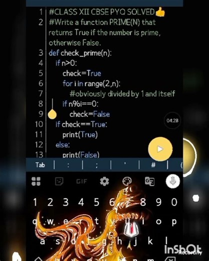 #primenumber #pyqs #cbseboard #coding #class12th #computerscience #shorts