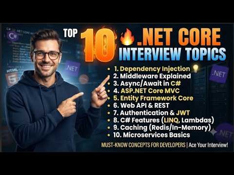 Top 10 .NET Core Interview Topics 🔥 | Must-Know Concepts for Developers