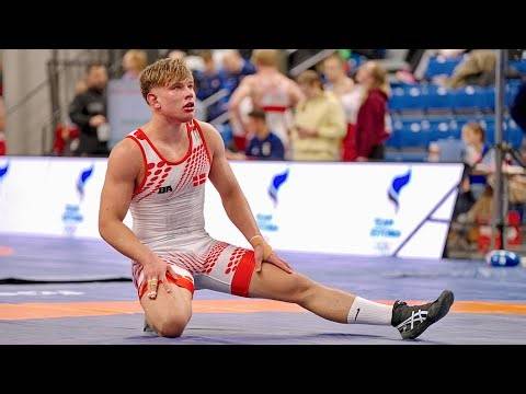 Frederik Mathiesen (DEN) vs Martin Ljosak (NOR) 87kg. Greco-roman men wrestling tournament.