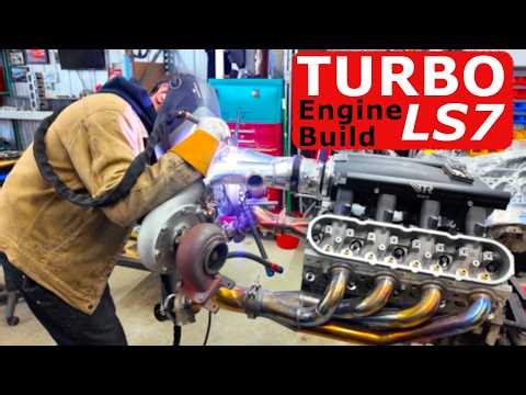 Building a New Turbo Kit and Cylinder Head Repair - Twin Turbo LS7 Engine Build PT. 2