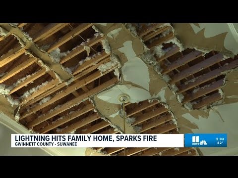 Lightning strikes Gwinnett family's home, causing major damage to house