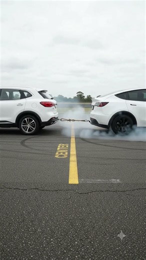 MG HS vs Tesla Model Y 2026 Pulling Test Top Car United Kingdom