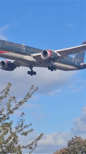The Royal Jordanian Boeing 787-9 Dreamliner landing at Heathrow Airport 😍