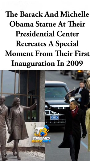 PERFECT TRIBUTE: Obama Statue Recreates Iconic 2009 Inauguration Moment! 🇺🇸✨#shorts #shortvideo