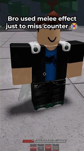 Bro used melee effect just to miss counter 😭 #roblox #thestrongestbattlegrounds