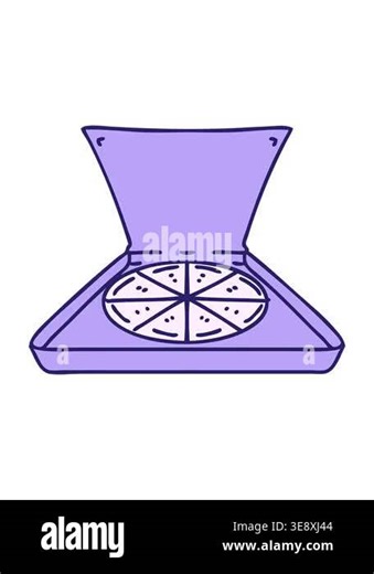 shaking motion animation of cartoon of an open pizza box Stock Video Footage - Alamy