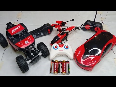 Radio Control Racing Rc 4x4 Buggy and Remote Control helicopter, rc vehicle toy, rc helicopter