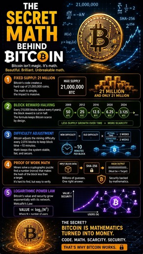 The Secret Math Behind #bitcoin #crypto