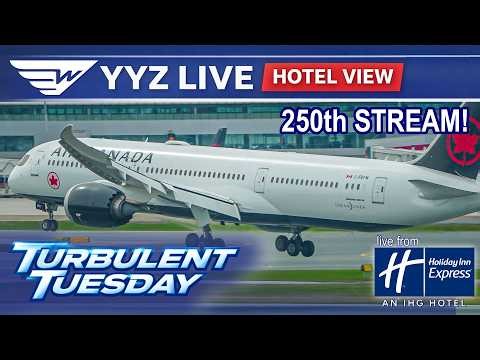🔴 LIVE Plane Spotting at Toronto Pearson (YYZ) | Holiday Inn Express Exclusive View!