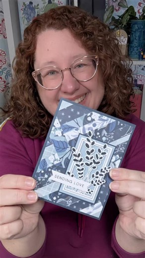 Heidi Collins, On Y Go! Stamping, Paper Crafts Teacher on Instagram: "Got scraps? Check out this fun card making technique that is perfect for using up patterned paper scraps. I used the True Blue Florals DSP with the Friendly Foliage bundle from Stampin' Up!®️ Comment SCRAPPY for the full video tutorial #cardmakingvideo #cardmakersofinstagram #StampinUp #PaperCraftingIdeas"