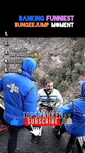 Ranking the FUNNIEST Bungee Jump Moments😂 #bungeejump #ranking #funny #shorts #viral #foryou