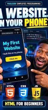 Build a Website on Your Phone?! 🤯 HTML for Beginners #WebDevelopment #coding #LearnToCode #Shorts