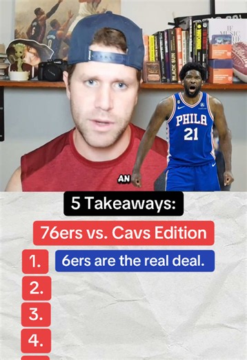 5 takeaways from the Philadelphia 76ers’ win against the Cleveland Cavaliers tonight. What a game by Tyrese Maxey! #76ers #cavs #nba #reaction #embiid