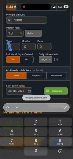 Daily Compound Interest Calculator