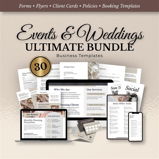 Wedding Planner Client Forms: Event Intake, Contract & Planning Templates (canva) - Etsy