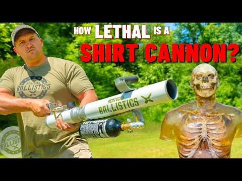 How Lethal Is A T-SHIRT CANNON ???