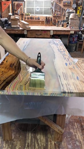 River Table Creation with Recycled Skateboards and Cypress