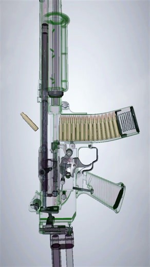 How Does a FN FNC Assault Rifle Work #shorts #youtubeshorts #ytshorts #3danimation