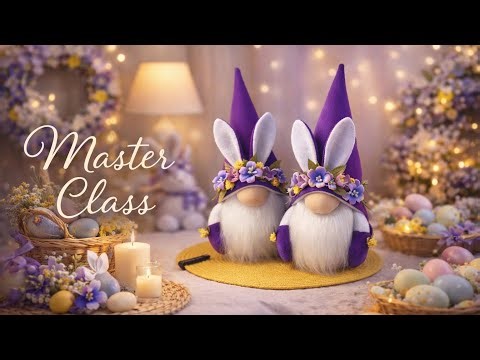 Easter Gnome Sewing Tutorial Handmade Easter Gnome Step by Step Gnome bunny/rabbit Short tutorial