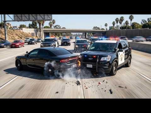 Final Pursuit Breathtaking: US Police High-Speed ​​Pursuit – Final PIT Kills Fugitive!