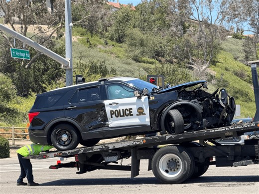 Chula Vista police cruiser involved in crash