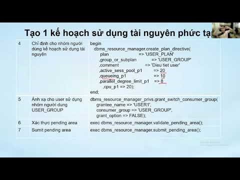 Sessions 18-20: Resource Management | Tran Van Binh, Oracle Database Master