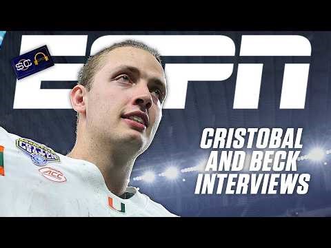 Mario Cristobal and Carson Beck after Miami's Cotton Bowl victory over Ohio State 🎤 | SC with SVP