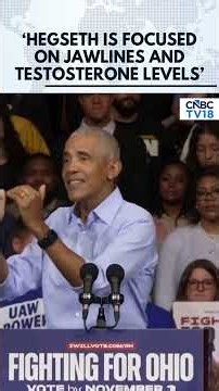 How Much Time Does He Spend In The Mirror?: Obama Mocks Pete Hegseth For His Antics | Iran War |N18G