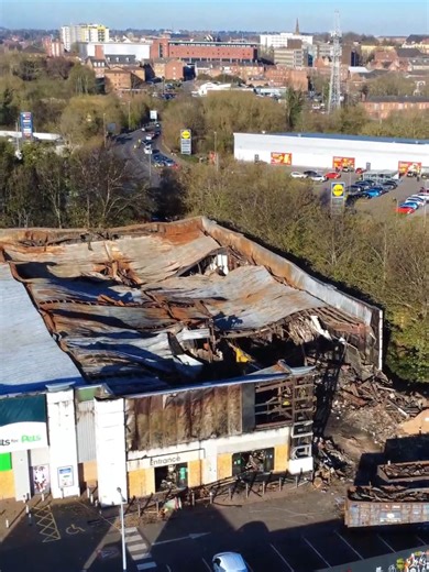 Dunelm and Pets at Home Demolition After Arson Attack